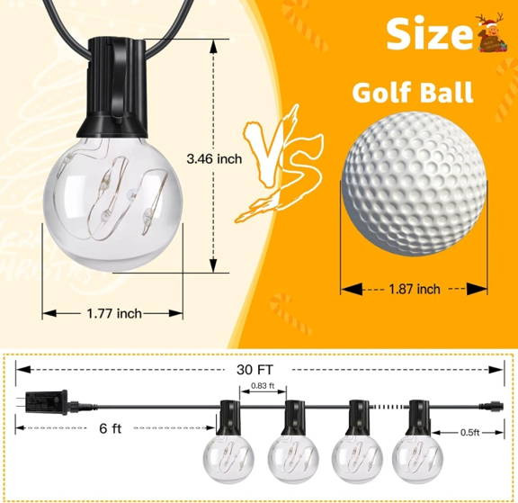 Golf ball string lights online